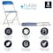 Flash Furniture Hercules Series Plastic Folding Chair Blue - 2 LB Weight Capacity Comfortable Event Chair-Lightweight Folding Chair, PK2 2-LE-L-3-BLUE-GG - alternate 2